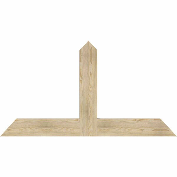 Ekena Millwork Portland Rough Sawn Timber Gable Bracket, Douglas Fir, 60"W x 32"H x 2"D x 6"F, 13/12 Pitch GBW060X32X0206POR00RDF - main